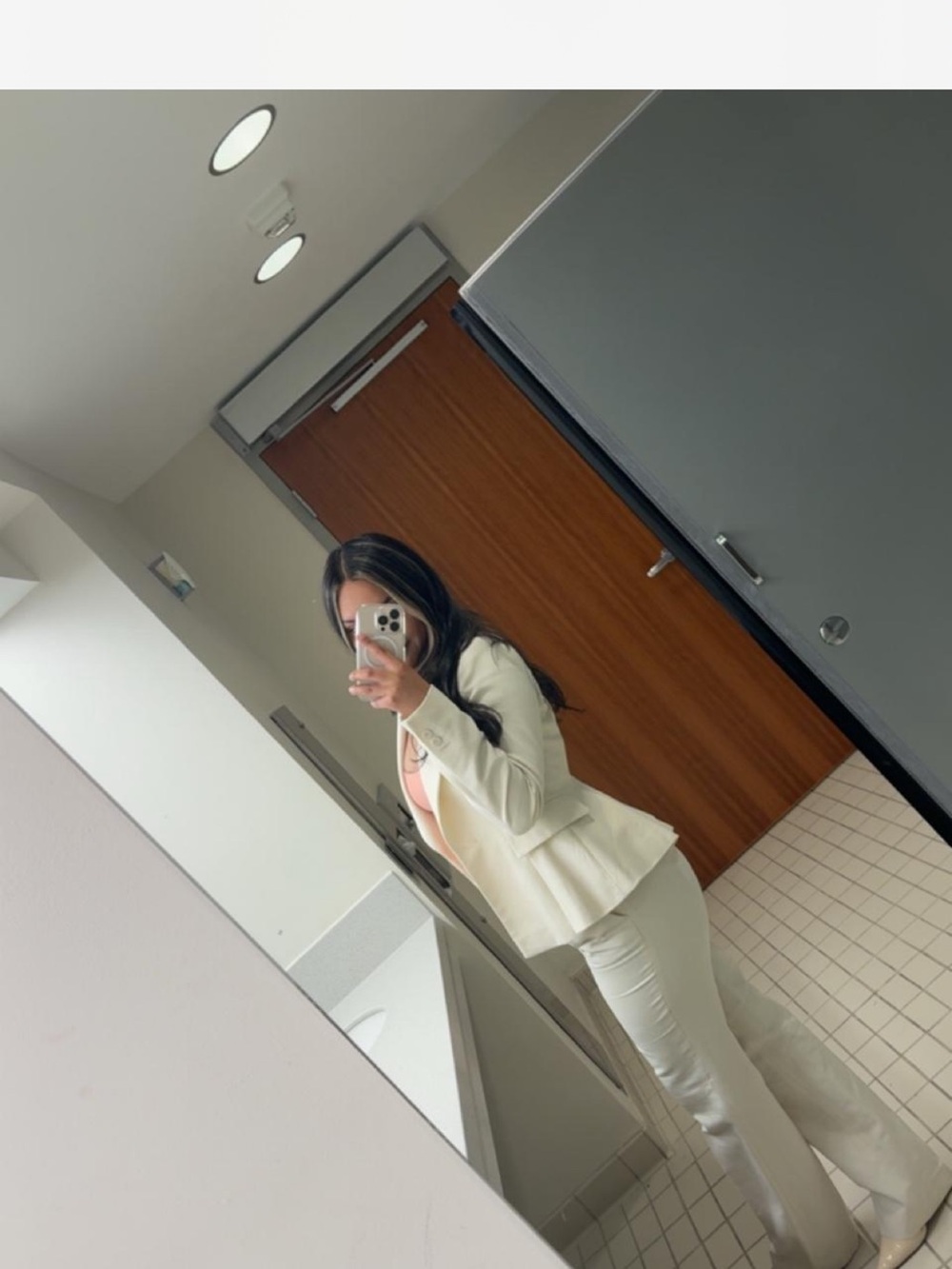 Zara Cream Peplum Blazer